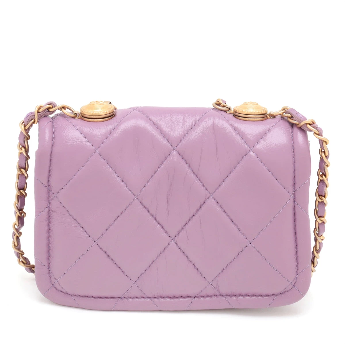 美品☆　シャネル　マトラッセ　ラムスキン　紫　ショルダーバッグ　30番台 美品☆ シャネル マトラッセ ラムスキン 紫 ショルダーバッグ 30