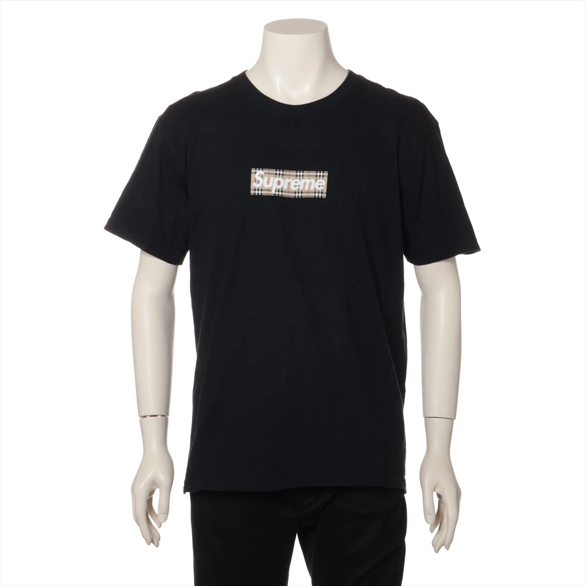 トップス supreme  Burberry 関税込 22SS Week3 Supreme Burberry Box Logo Tee バーバリー