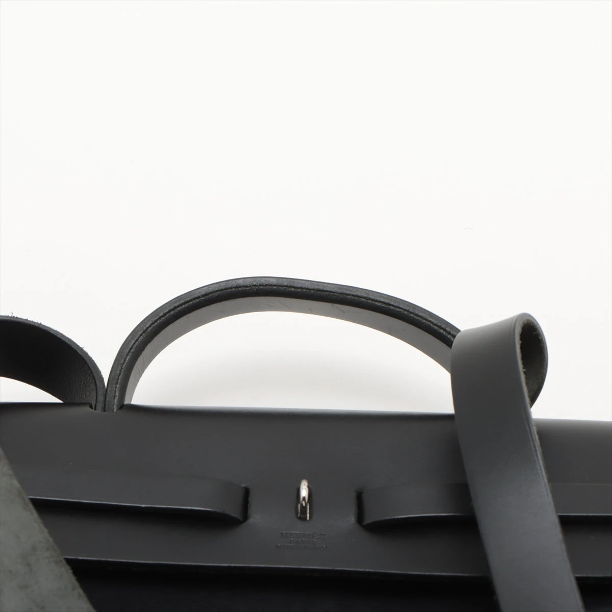 エルメス エールバッグMM トワルオフィシエ×カーフレザー ブラック 