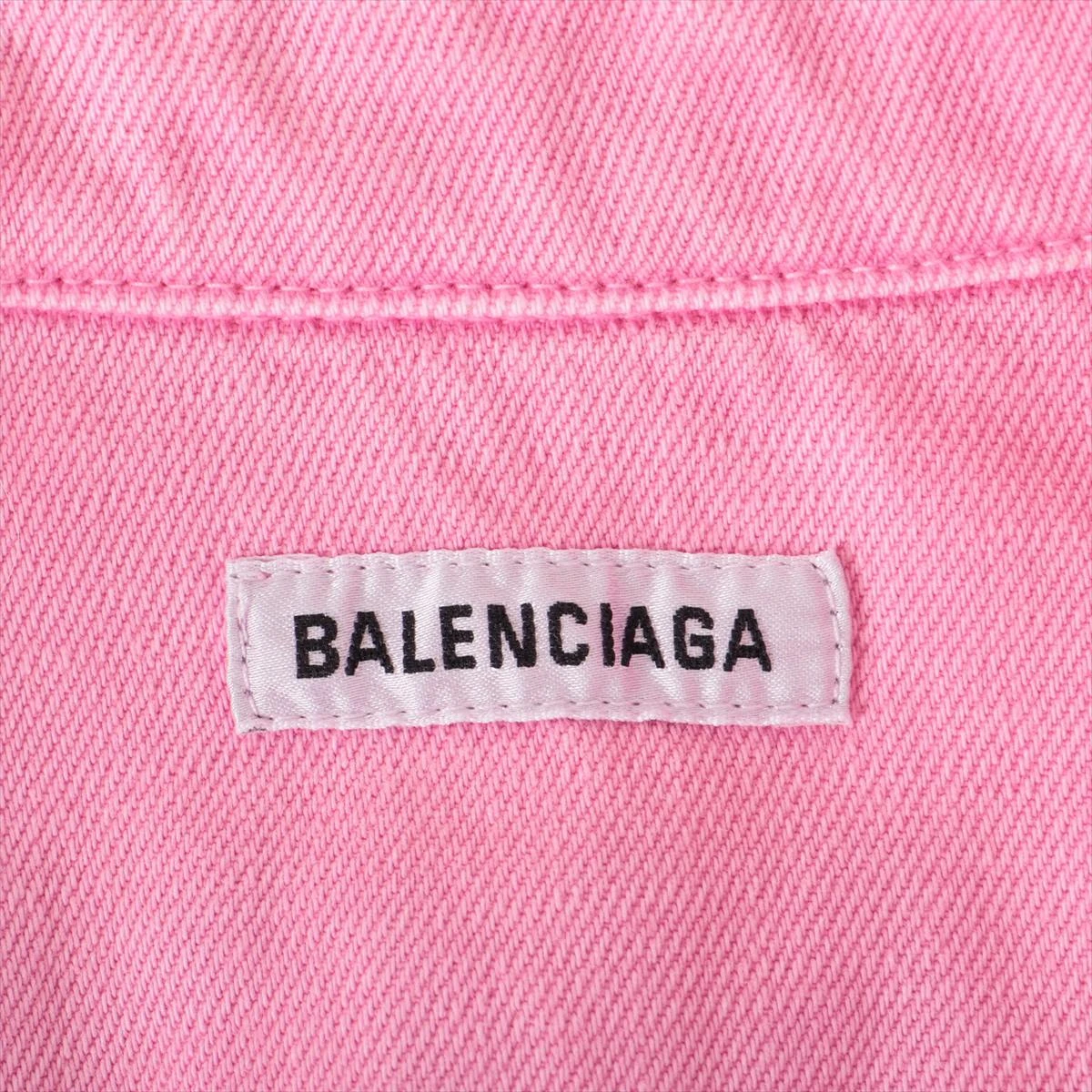 バレンシアガ　BALENCIAGA スウィングシャツ　ロゴ　ピンク　34 バレンシアガBALENCIAGA スウィングシャツロゴピンク34