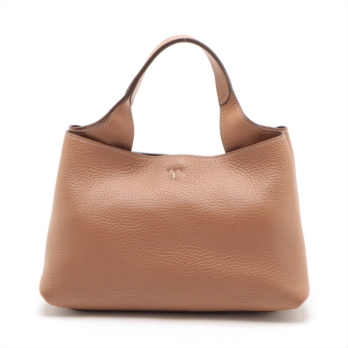 トッズ レザー2WAYハンドバッグ ブラウン/アイボリー 中古・古着通販】TOD'S (トッズ) 2WAYバッグ レザーバッグ ミニ
