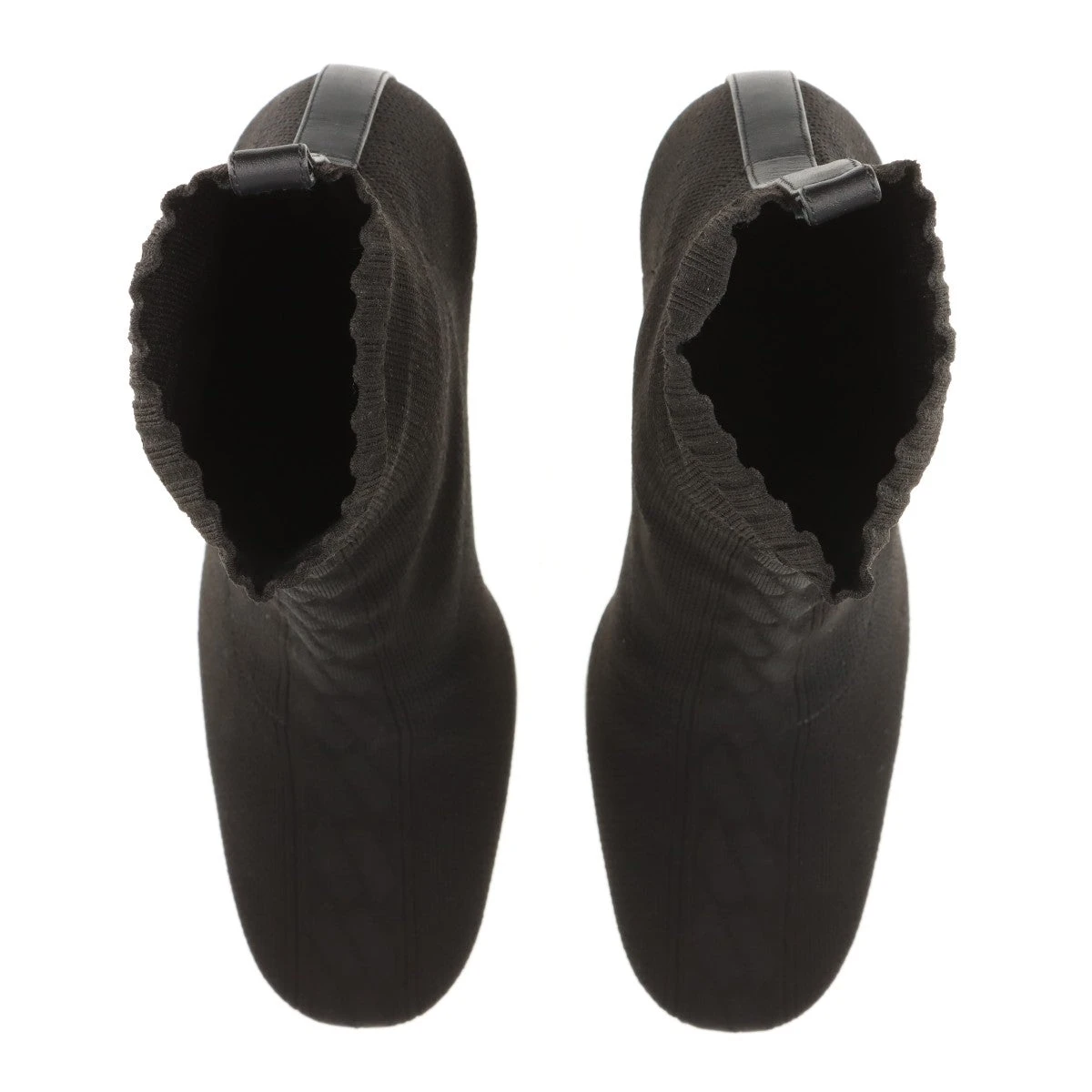 エルメス ニット×レザー ショートブーツ 37.5 レディース