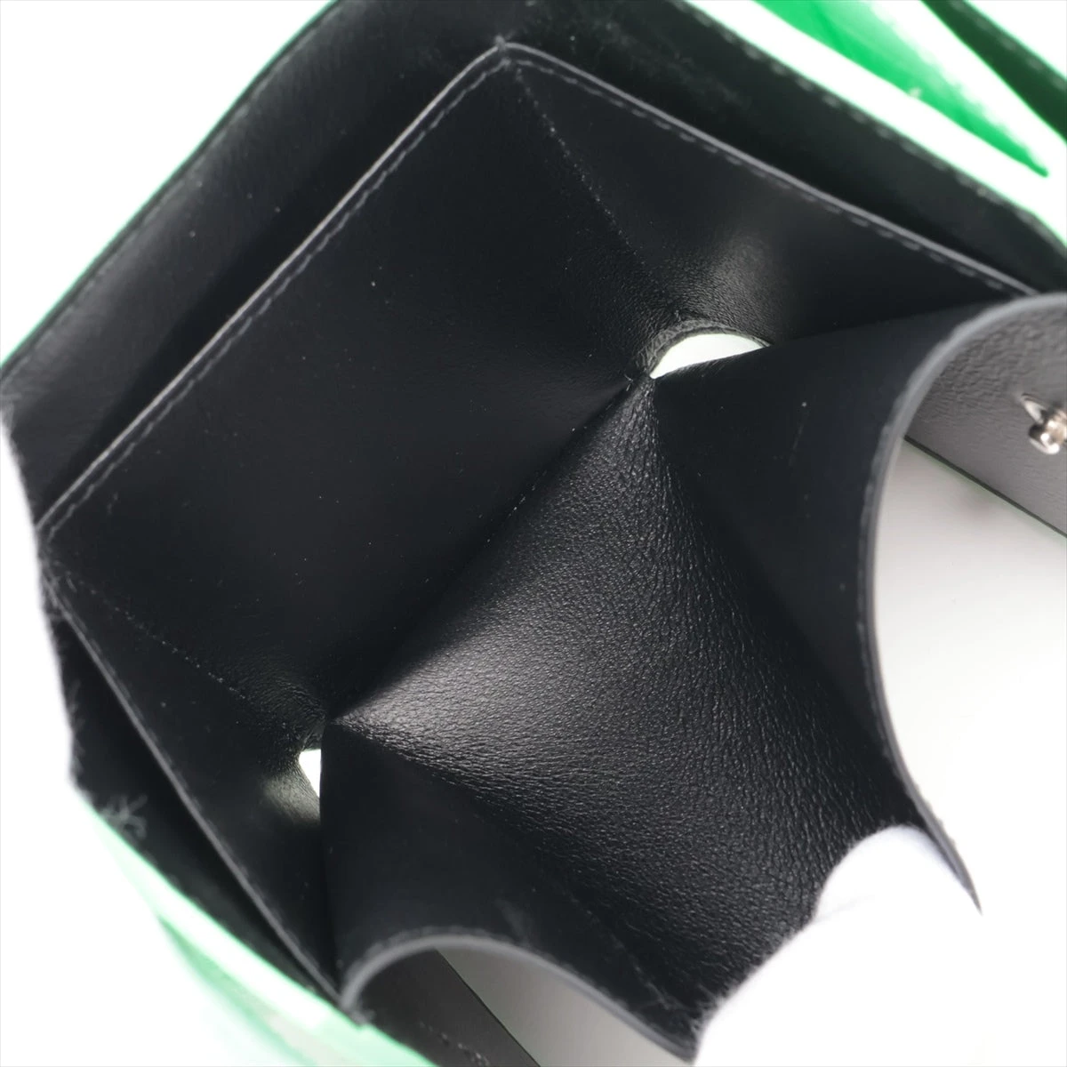 ✨新品✨ バレンシアガ 三つ折り クロコ コンパクトウォレット グリーン バレンシアガ 593813 クロコ型押し コンパクトウォレット