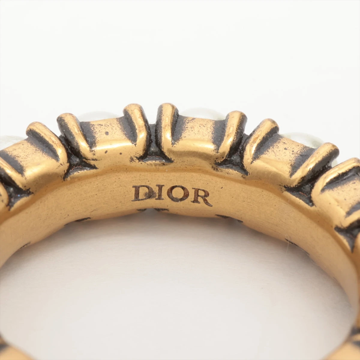 美品 ディオール ゴールドリング Christian Dior ディオール 美品 DIOR ダイヤ 1P フラワー