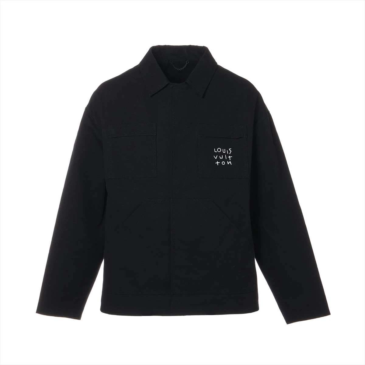 ヴィトン 22AW コットン ジャケット 52 メンズ ブラック LV