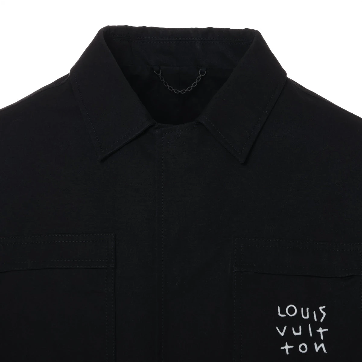 ヴィトン 22AW コットン ジャケット 52 メンズ ブラック LV