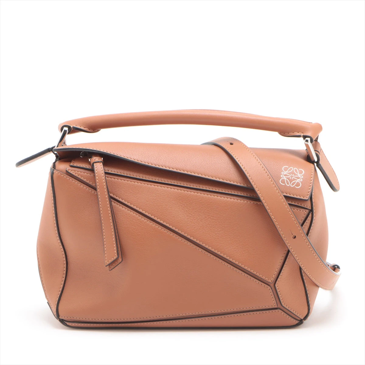 美品 ロエベ パズルバッグ 2WAY ショルダーバッグ ブラウン ☆セリーヌ ロエベ(LOEWE)|パズルバッグスモール 2WAYショルダー|【ハードオフ公式