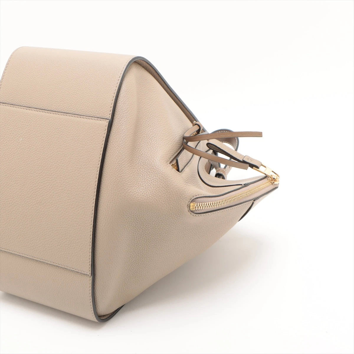 【 鑑定済・保存袋付き】ロエベ ハンモックバッグ 2Way グレージュ ロエベ LOEWE ハンモック ドローストリングミニ グレー カーフ