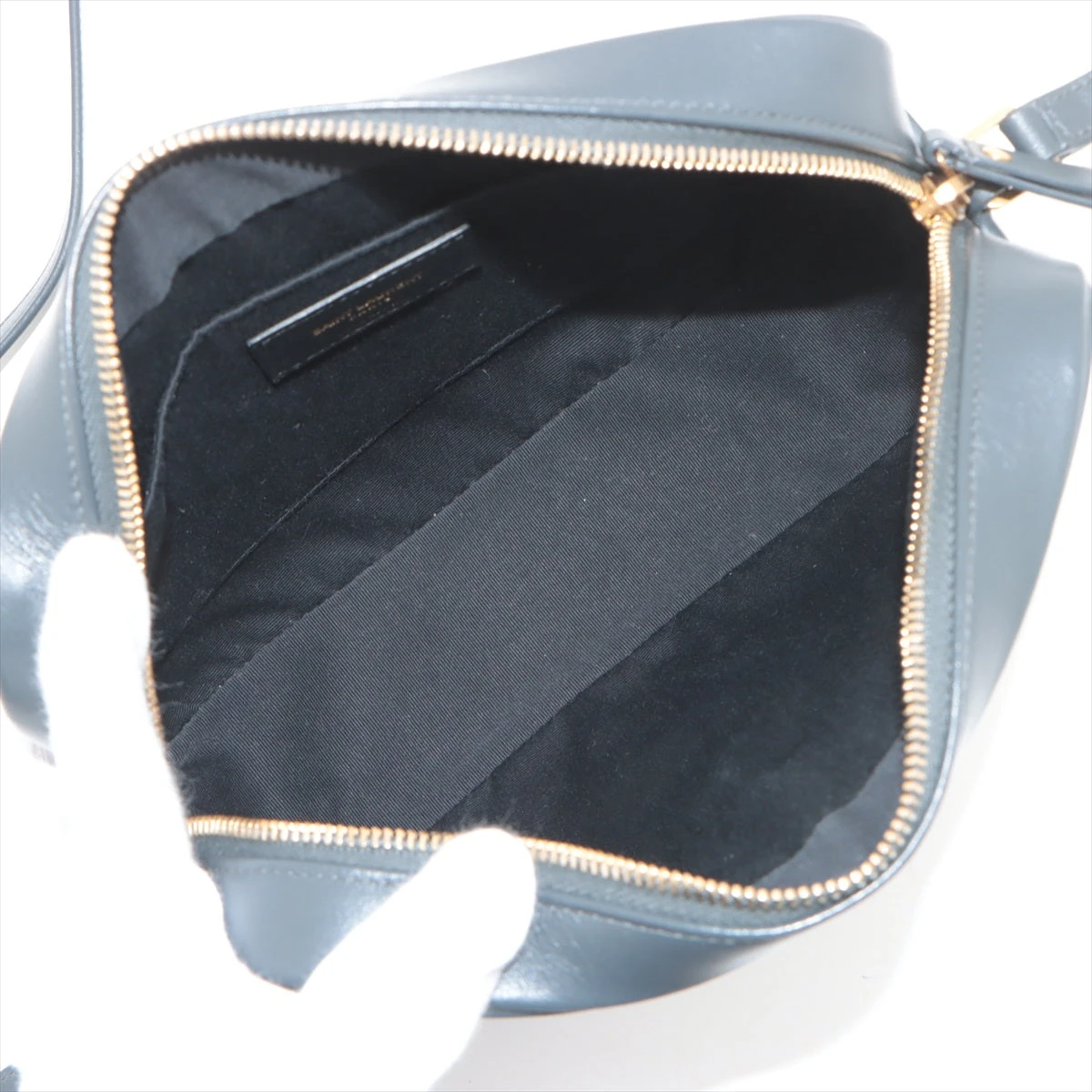 サンローランパリ ルーカメラ レザー ショルダーバッグ グレー 574494