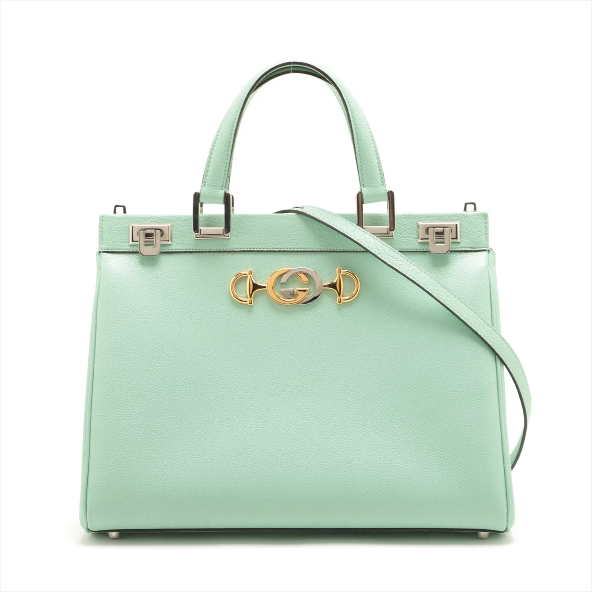 GUCCI グリーンレザー ズゥミ
