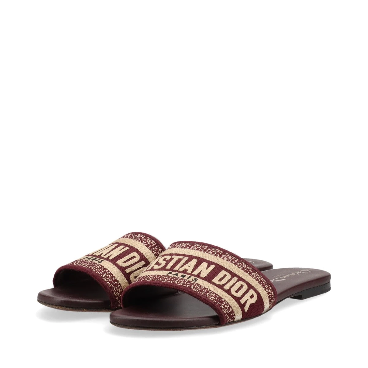 クリスチャンディオール DWAY ファブリック エンブロイダリー ロゴ サンダル クリスチャンディオール DWAY ファブリック エンブロイダリー