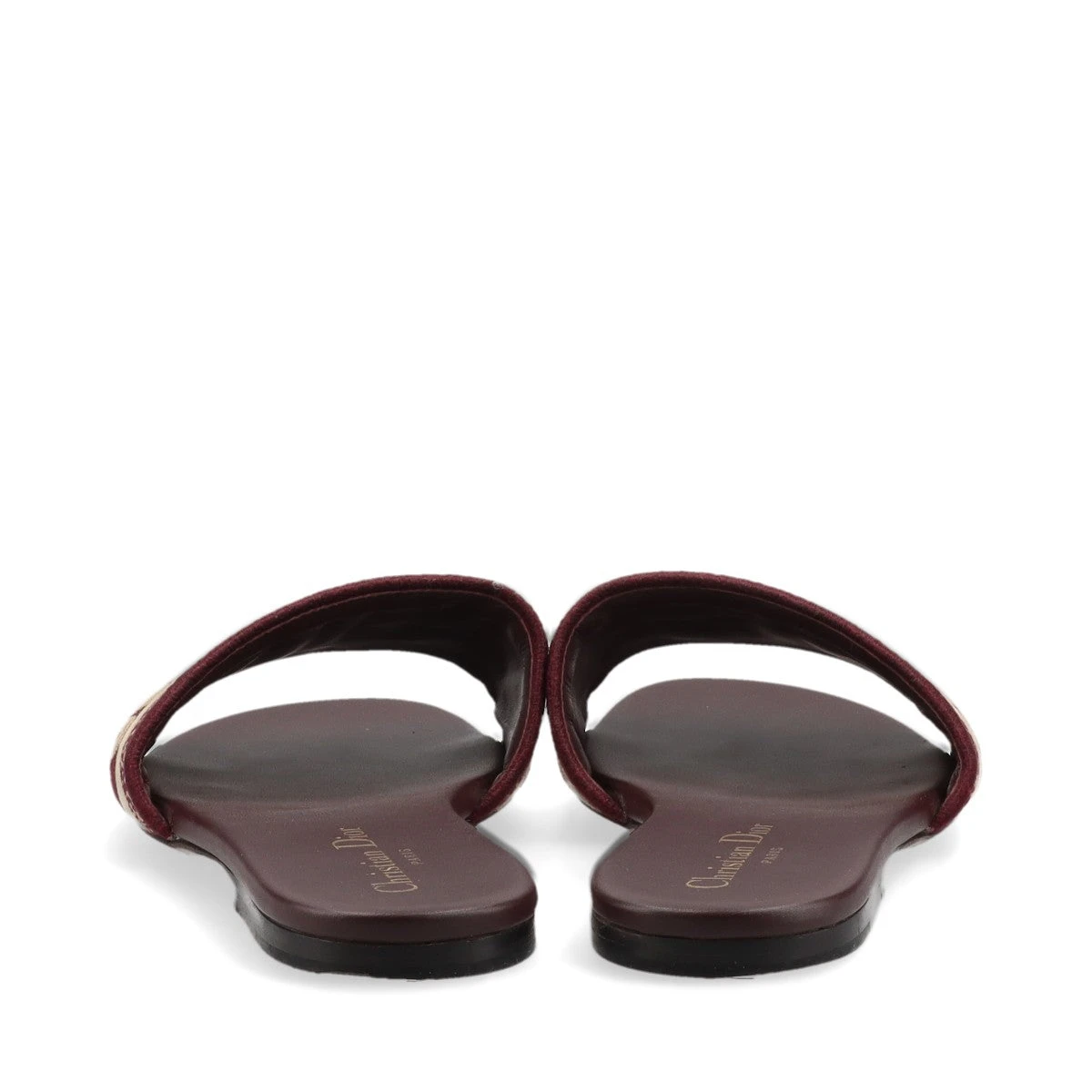 クリスチャンディオール Dway レザー×ファブリック サンダル 36