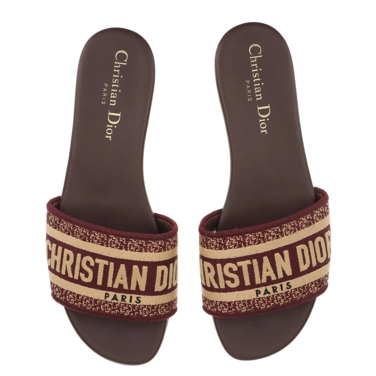 クリスチャンディオール Dway レザー×ファブリック サンダル 36 クリスチャンディオール Dway レザー×ファブリック サンダル 36