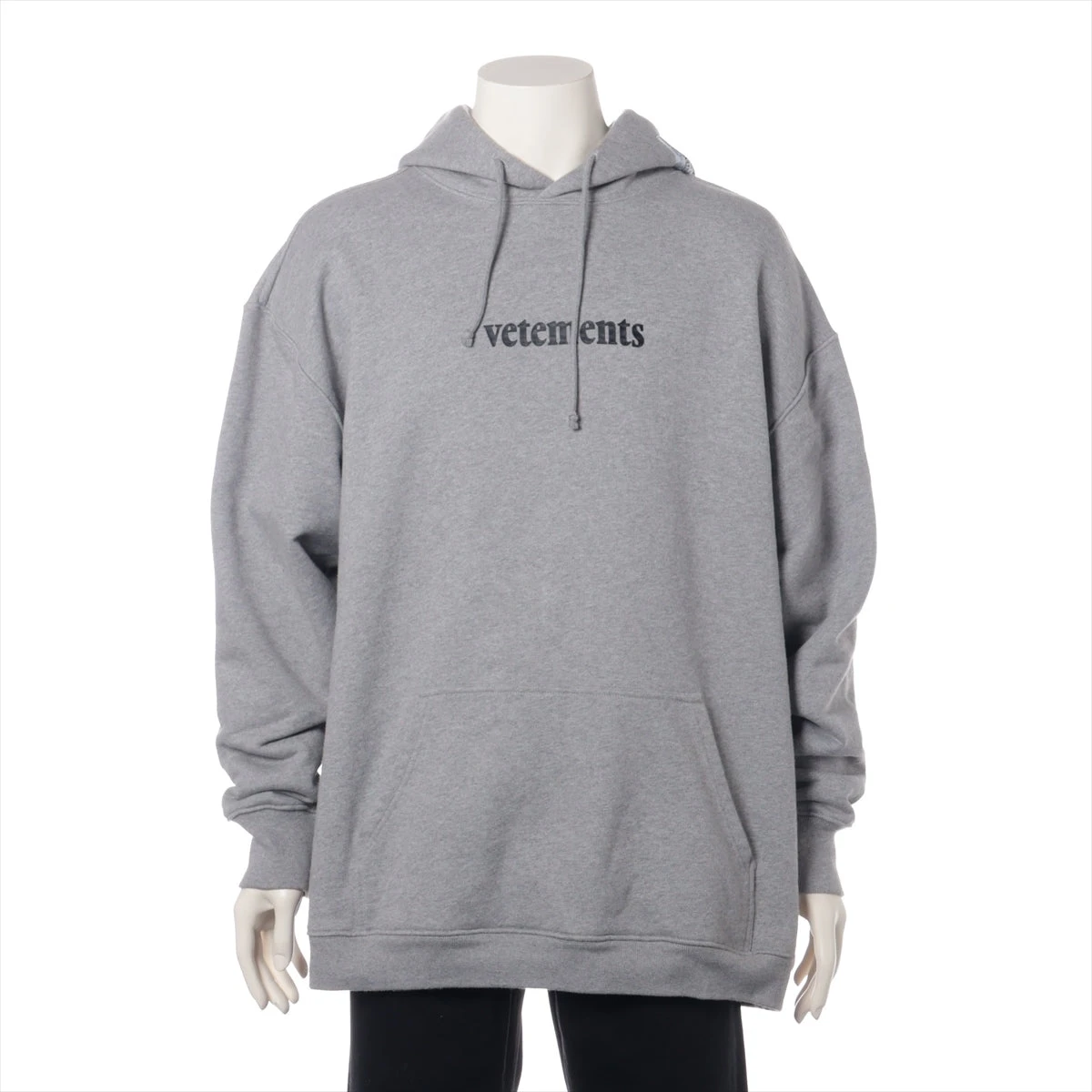 人気モデル】ヴェトモン パーカー グレー系 S パリ フランス XXXL ロゴ