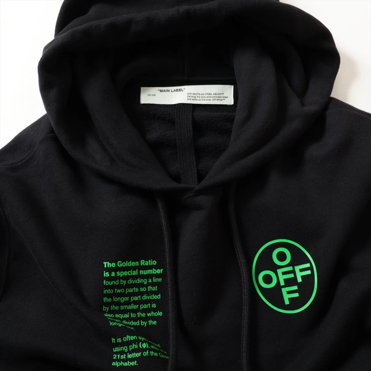 オフホワイト コットン パーカー XL メンズ ブラック OMBB034R20E30006  