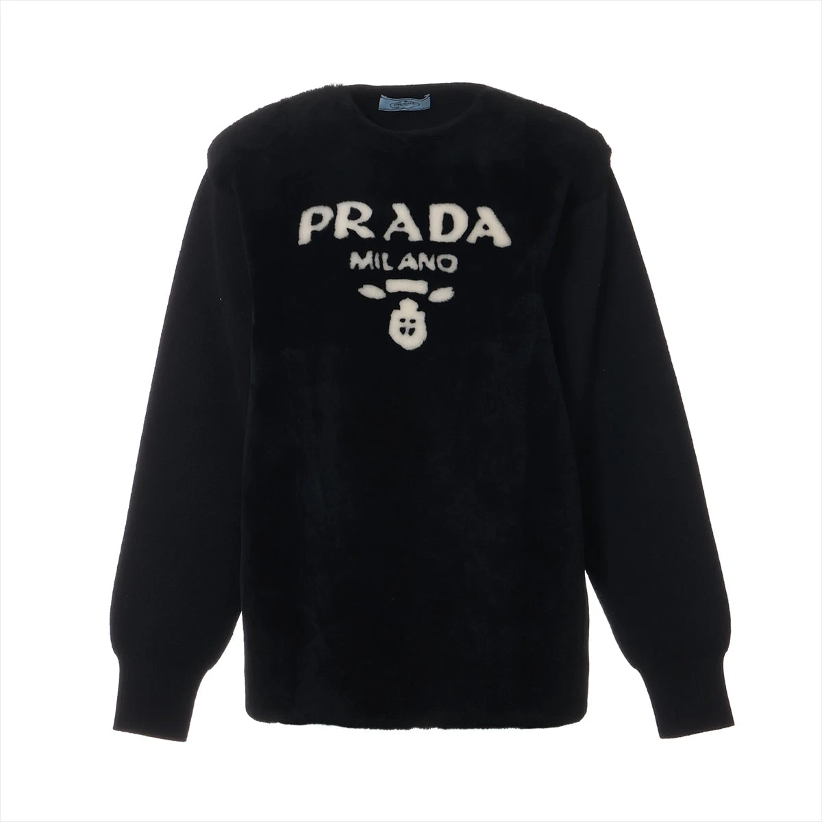 【国内在庫】PRADA トライアングル ロゴ カシミヤ セーター プラダ トライアングルロゴ 21年 カシミヤ ニット 36 レディース