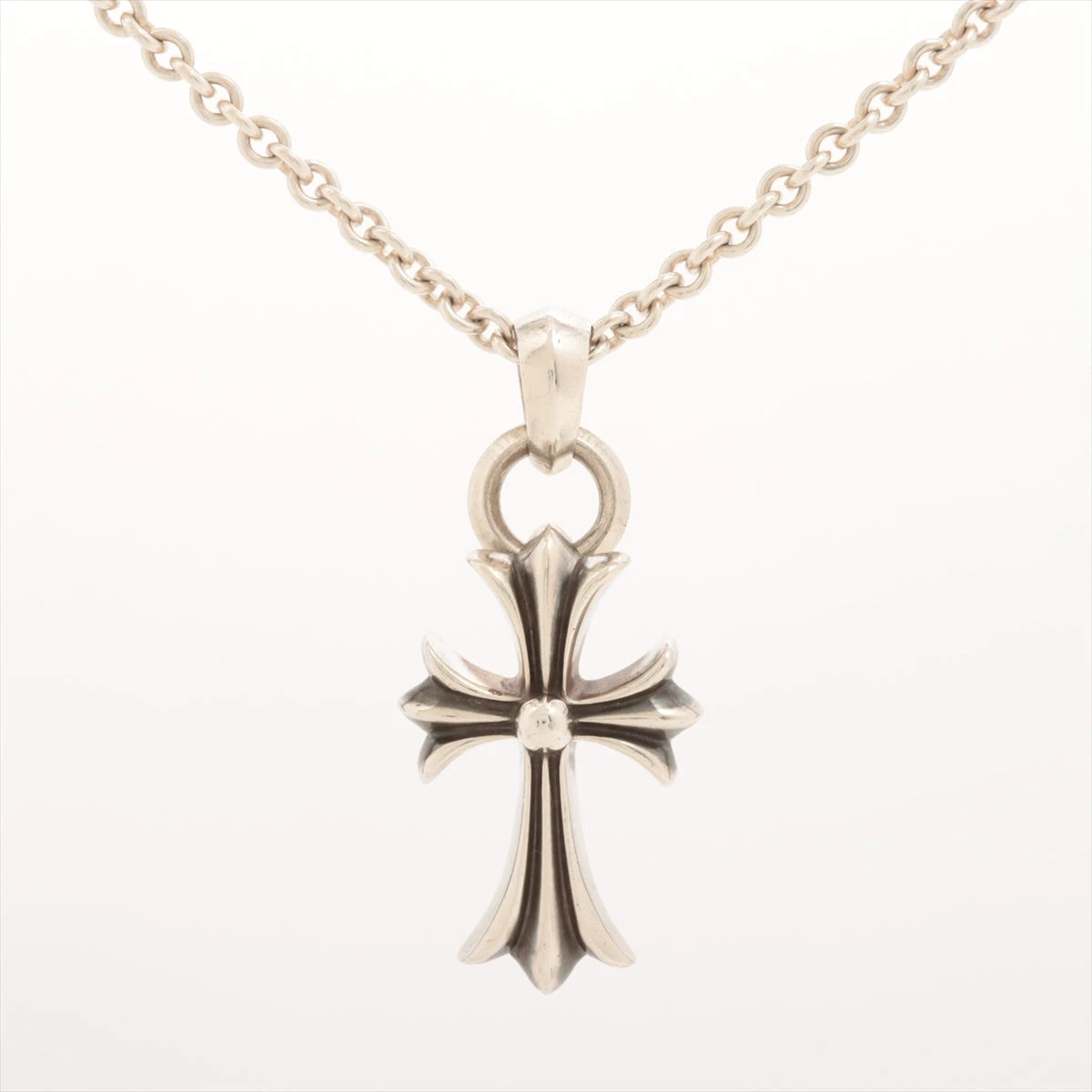 クロムハーツ スモールCHクロス Wベイル ネックレス 925 43.2g NE