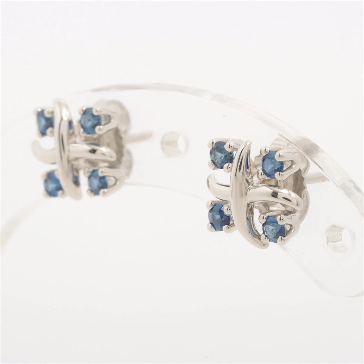 ティファニー ジーン シュランバーゼー リン サファイア ピアス Pt950