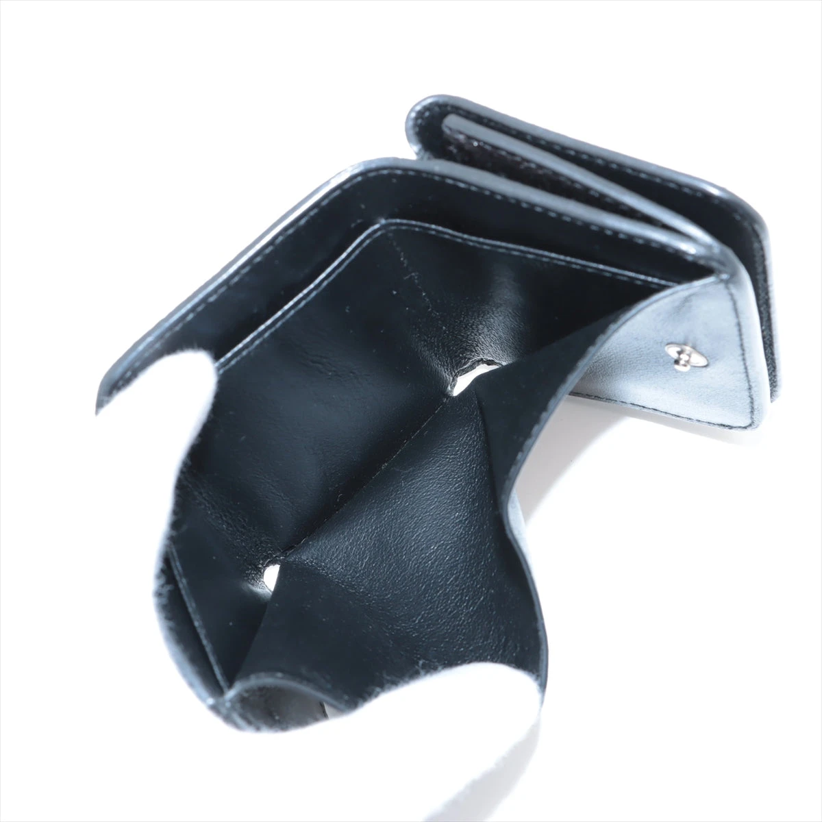 BALENCIAGA 593813 コンパクトウォレット メタリックグレー バレンシアガ 593813 レザー コンパクトウォレット メタリックグレー