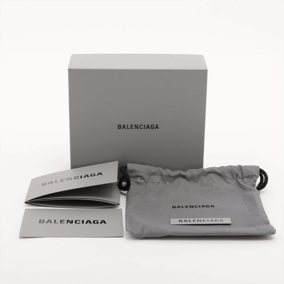 送料込み！ 極美品 BALENCIAGA コンパクトウォレット 593813 シルバー  
