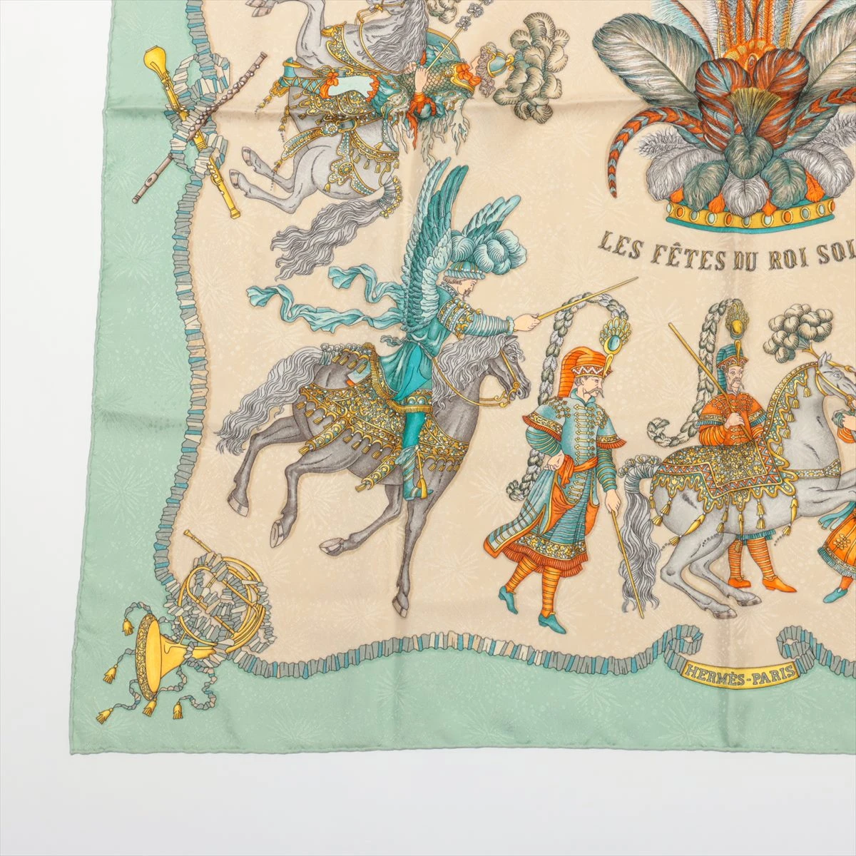♥HERMES　エルメス　カレ90　太陽王の祝典　紺×白 楽天市場】エルメス スカーフ 太陽王の祝典の通販