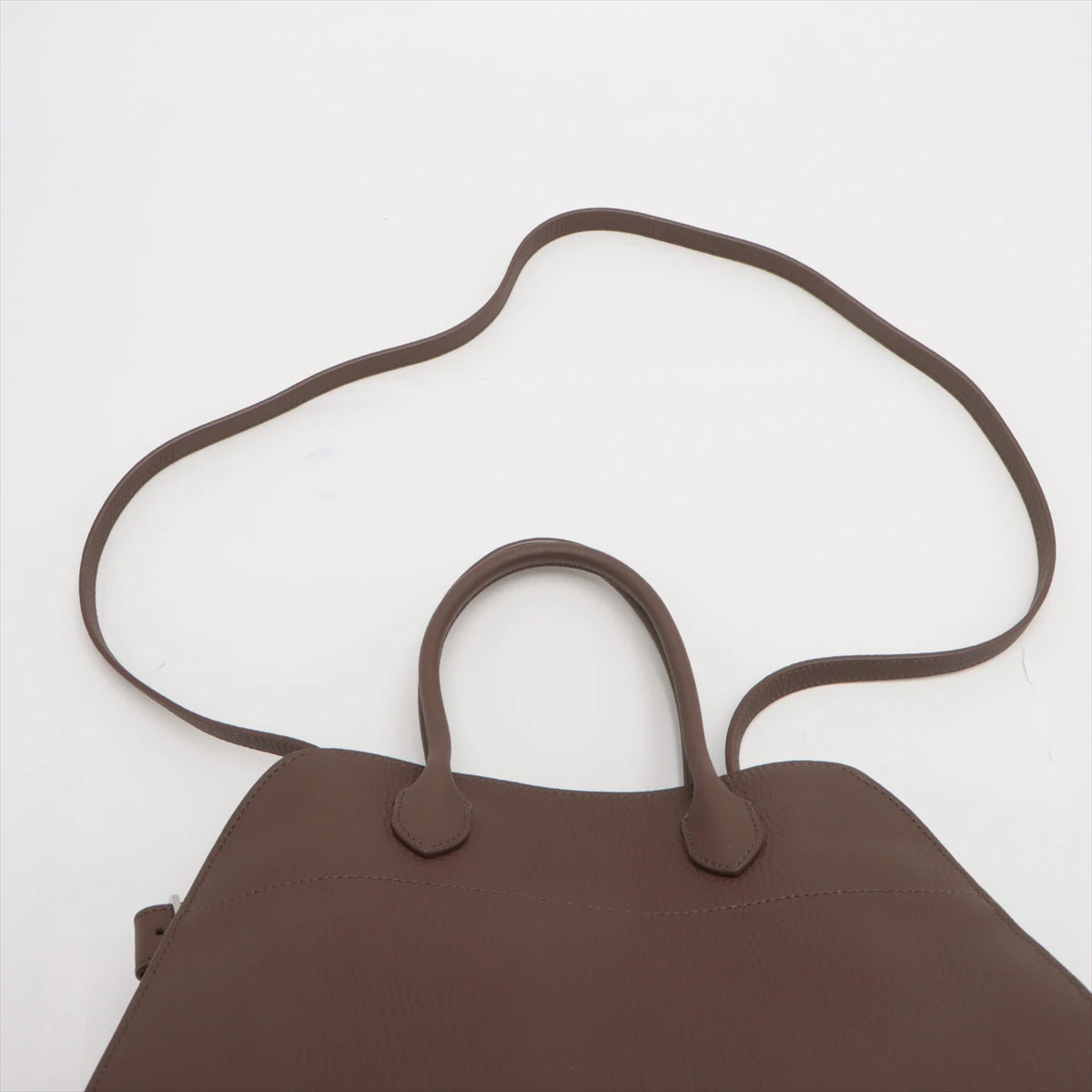 ザロウ マルゴー12 レザー ハンドバッグ ブラウン A3238180