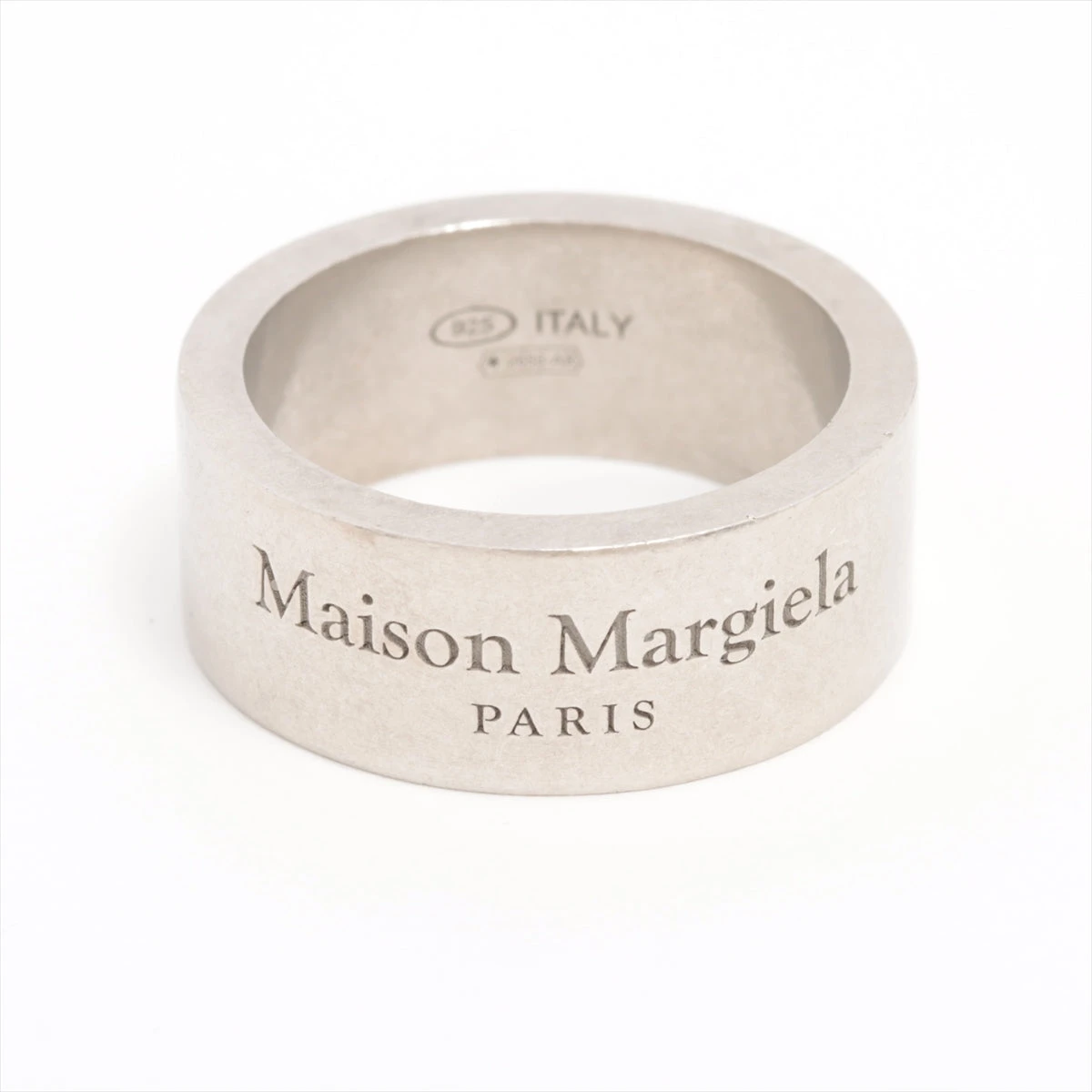メゾンマルジェラ ロゴ リング 4 925 9.8g シルバー A3268869｜中古  