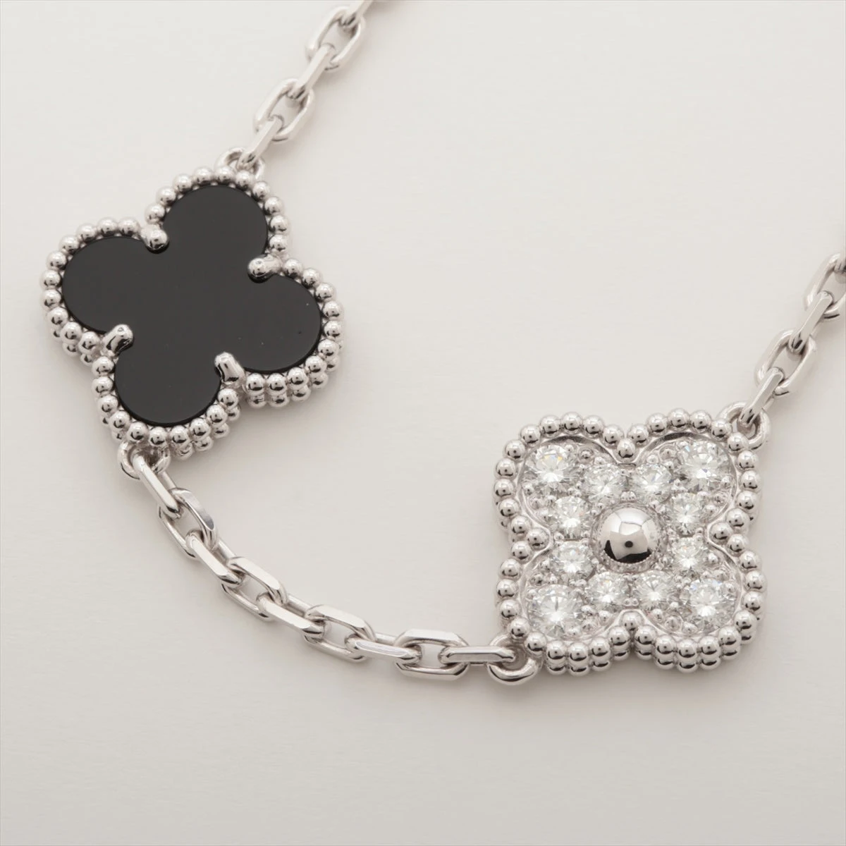 ヴァンクリーフ&アーペル ヴィンテージアルハンブラ 5P オニキス