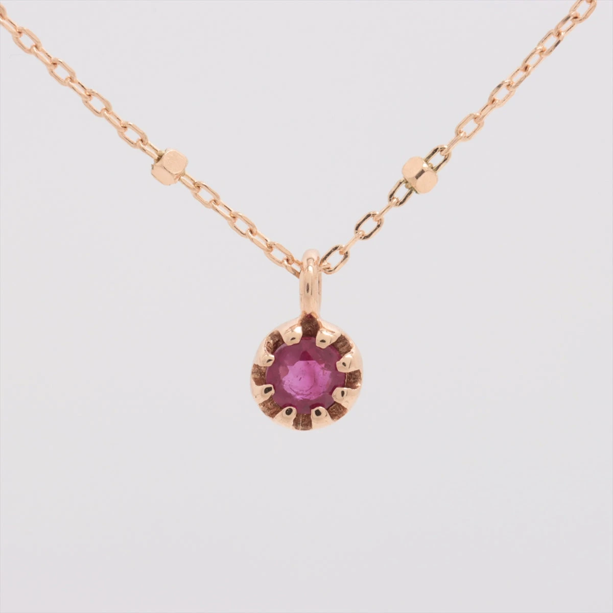 エテ ルビー ネックレス K10(PG) 1.2g NP035639｜中古ブランド品 