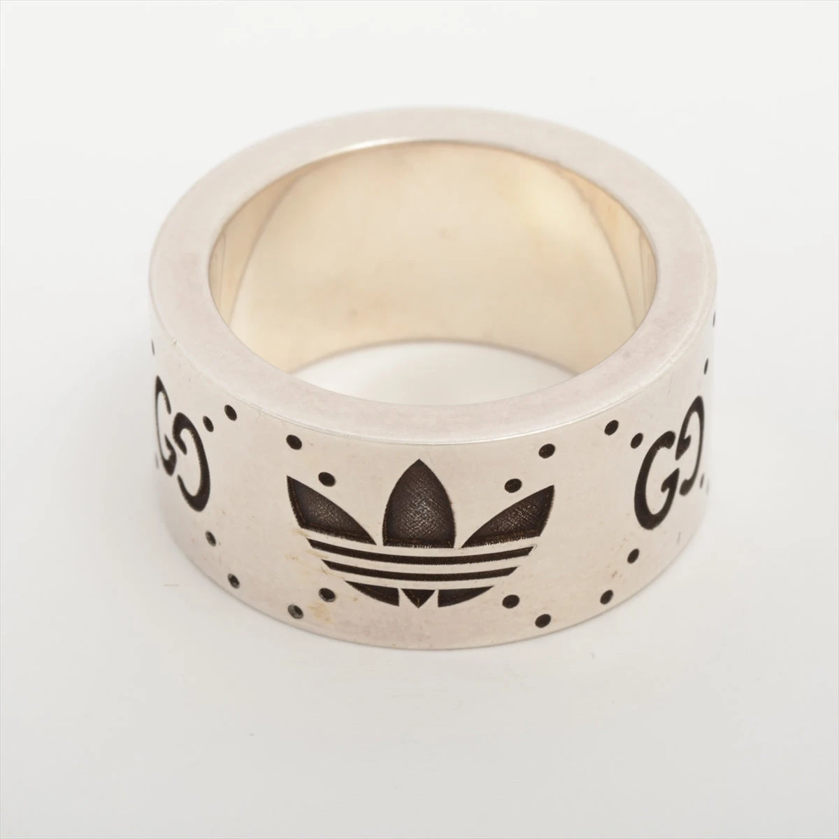 グッチ×アディダス リング 8 925 10.9g シルバー GZ031207｜中古