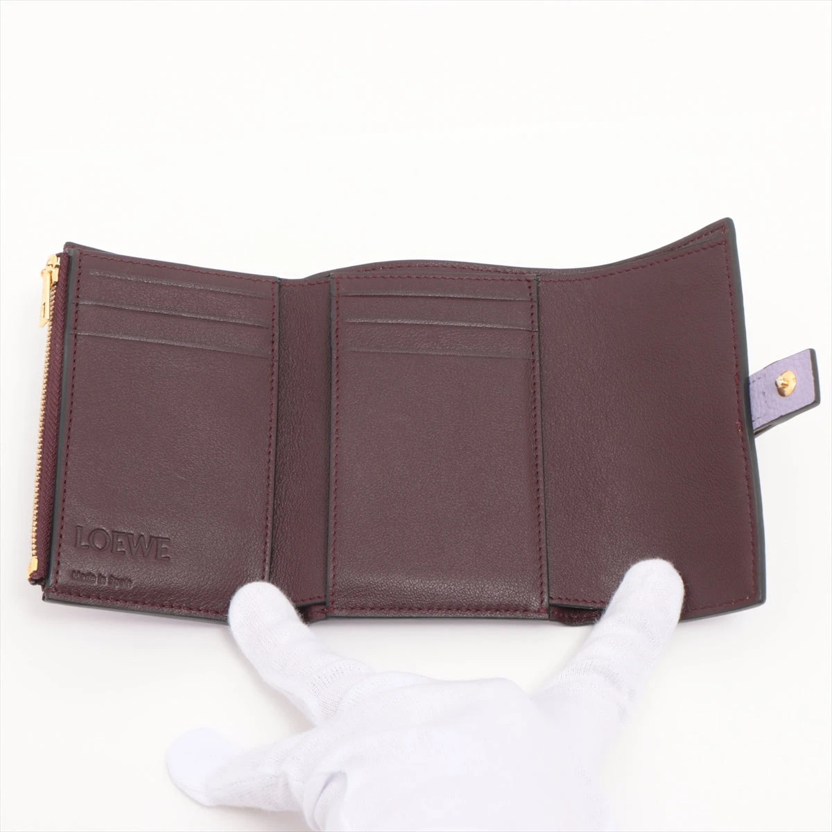 ロエベ スモールバーティカルウォレット レザー コンパクト
