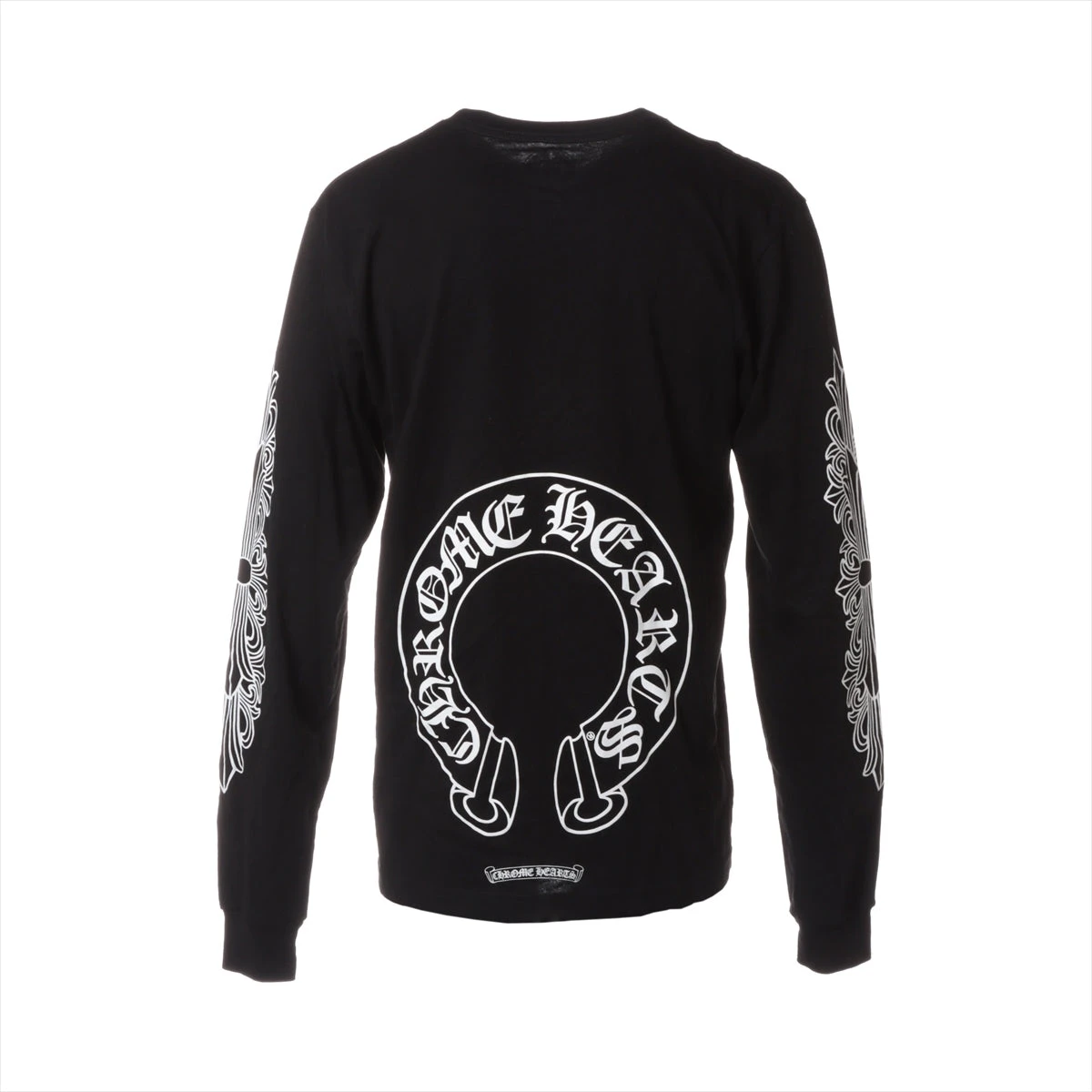 クロムハーツ ホースシュー ロングTシャツ コットン サイズL ブラック 