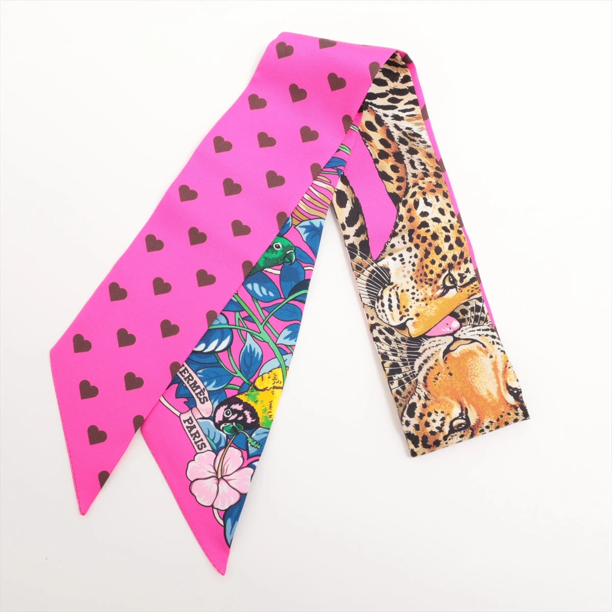 hermes エルメス ツイリー　ジャングルラブラブ　ピンク HERMES(エルメス) JUNGLE LOVE LOVE ジャングルラブラブ