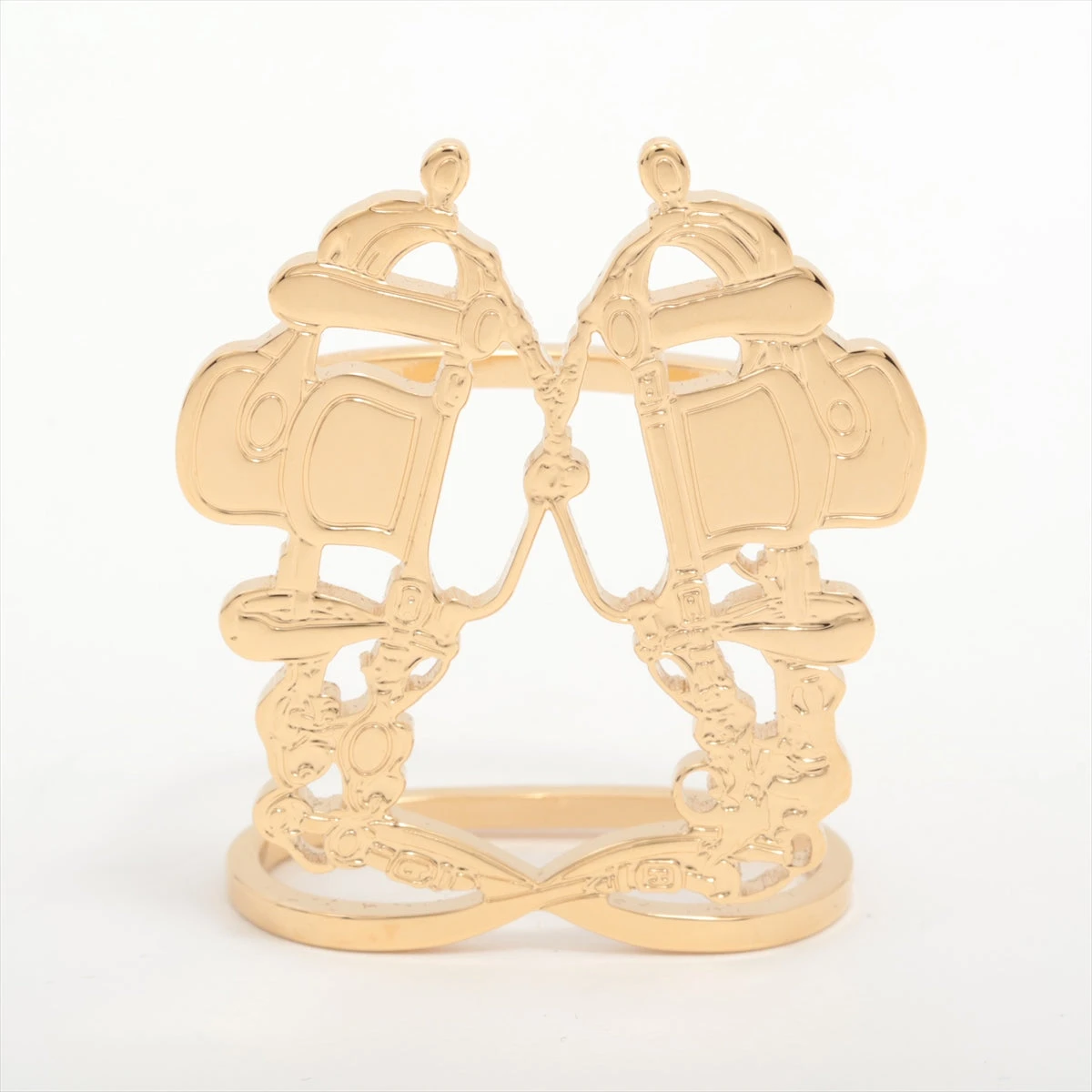 エルメス　モールドゥ　スカーフリング　ゴールド　レア⭐︎ エルメス HERMES モールドゥ スカーフリング シルバー ゴールド