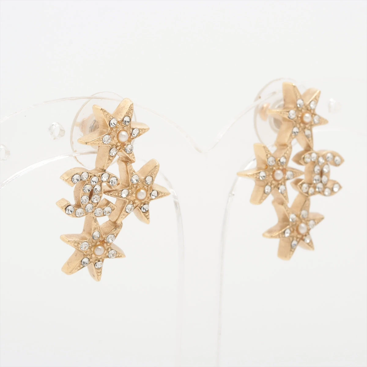 VINTAGE CHANEL/シャネル】pierce logo hoop (両耳)（ピアス（両