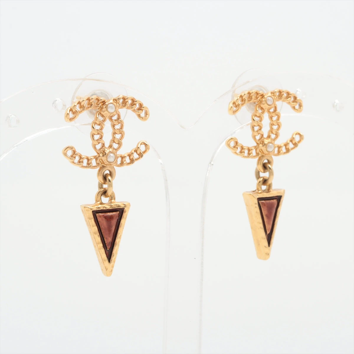 シャネル ココマーク A18K ピアス(両耳用) GP×フェイクパール シャネル ココマーク A18K ピアス(両耳用) GP×フェイクパール