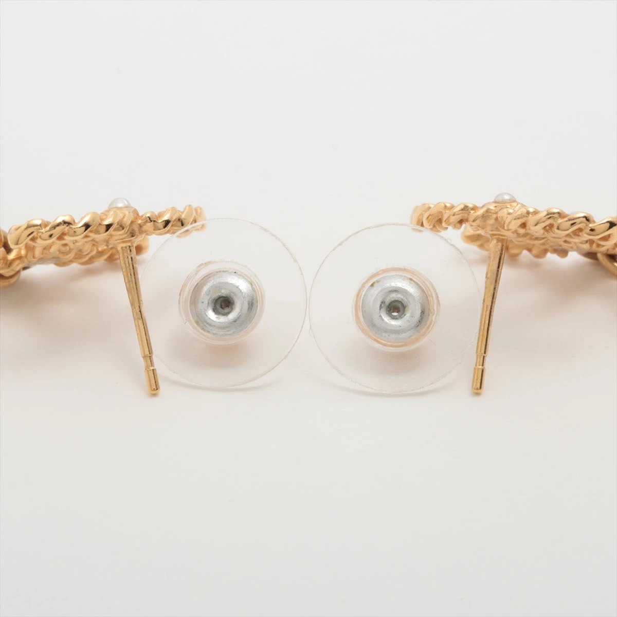 シャネル ココマーク A18K ピアス(両耳用) GP×フェイクパール シャネル ココマーク A18K ピアス(両耳用) GP×フェイクパール