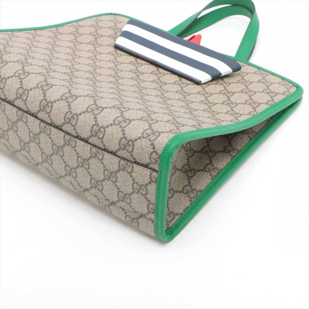 ✨A4可✨GUCCIグリーン緑GGトートバッグ ベージュ レザー PVC