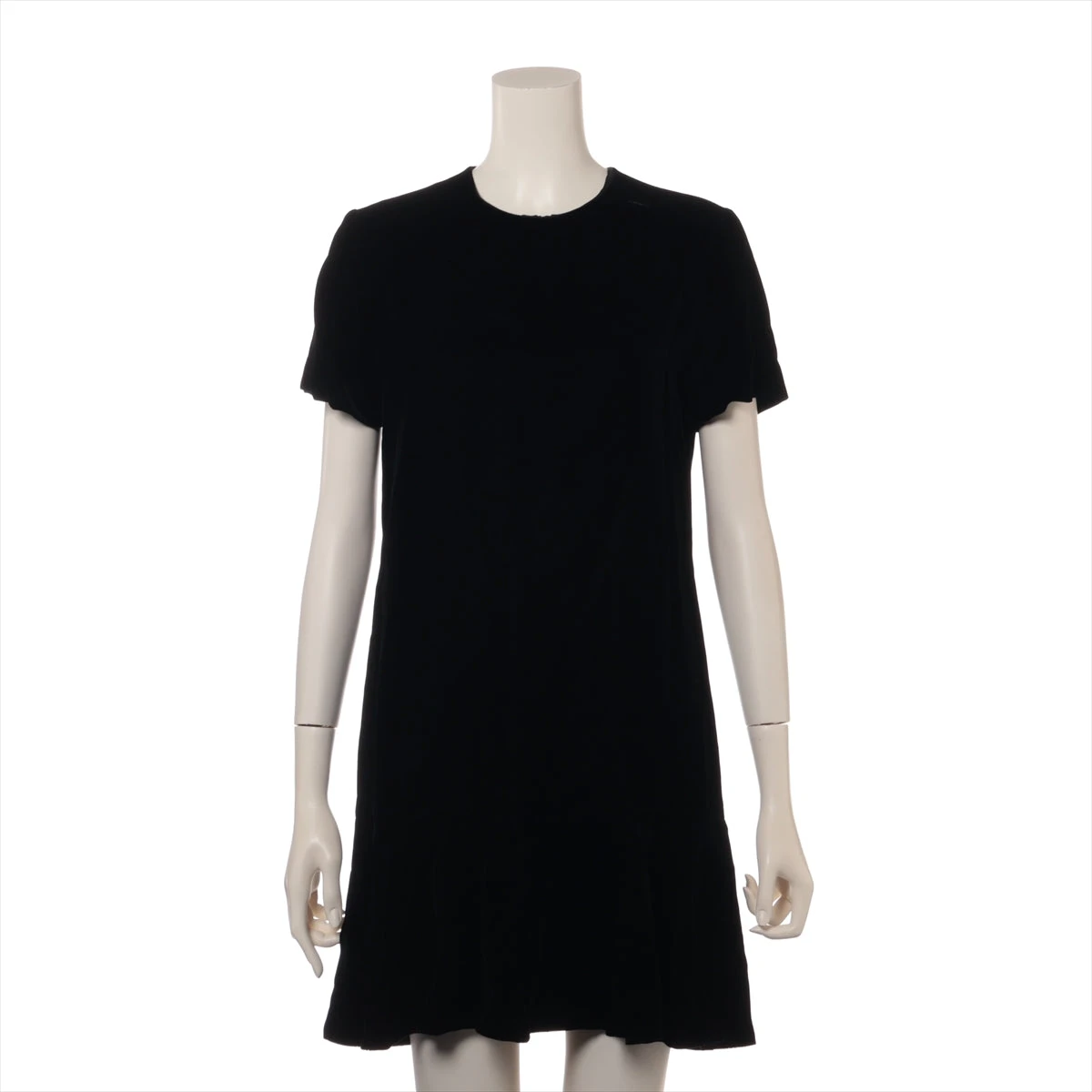 【SALE最後の1点】SAINTLAURENT ワンピースドレス 黒 サンローランパリ ワンピース/ドレス|ブラック(黒)|中古