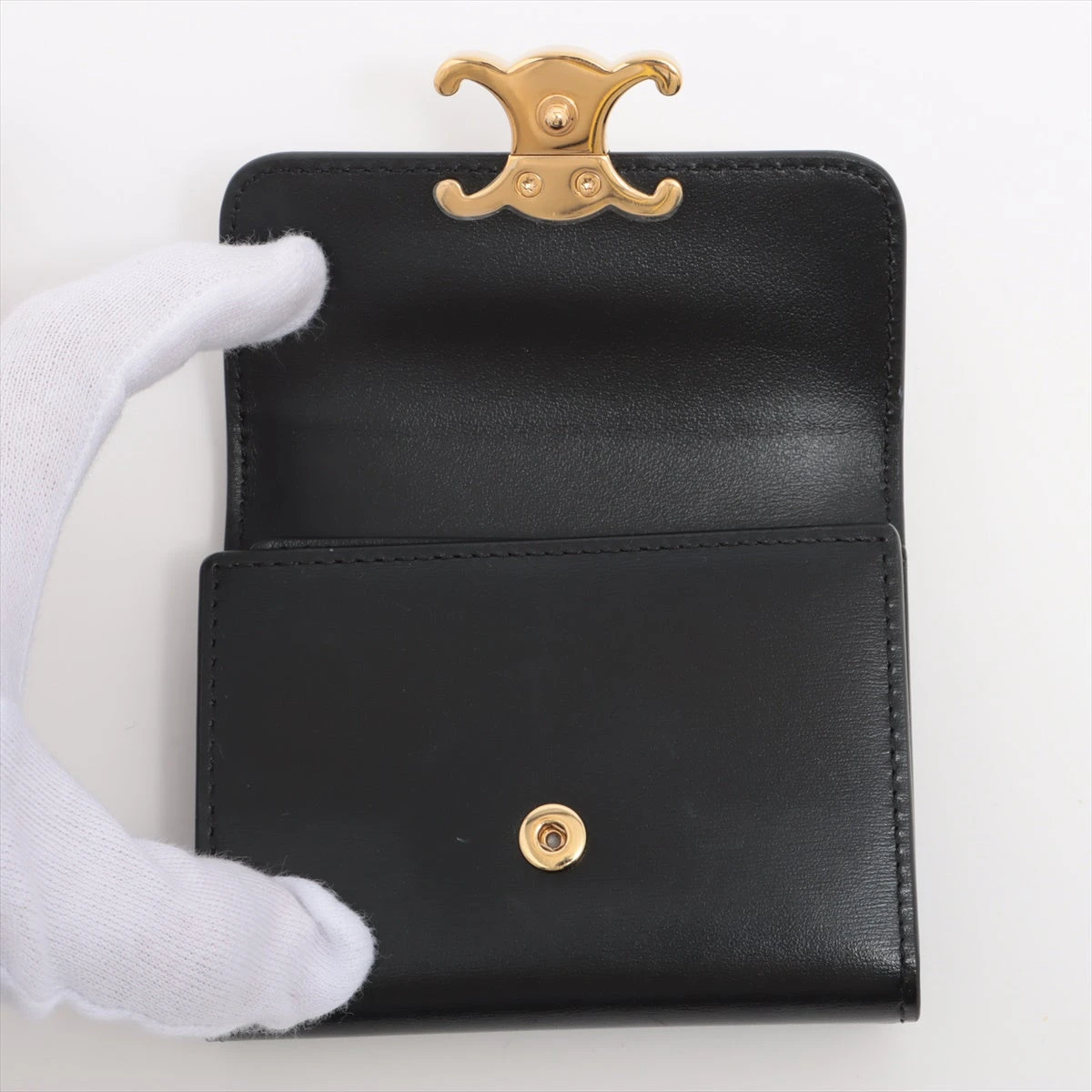 セリーヌ トリオンフ スモールフラップウォレット レザー 財布
