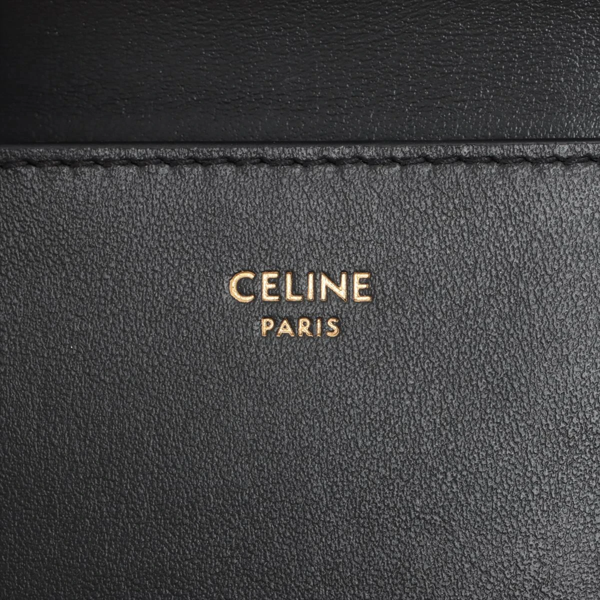 未使用品✨CELINE セリーヌ　二つ折り財布　トリオンフ　レザー　ブラック CELINE 二つ折り財布 スモール フラップウォレット トリオンフ
