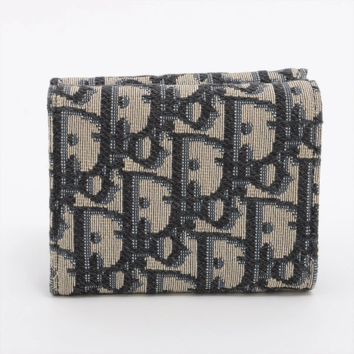 ディオール オブリーク キャンバス×レザー 財布 ネイビー