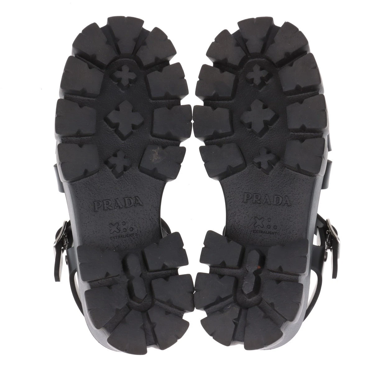 PRADA モノリス ラバーサンダル グルカサンダル ブラック 正規品】プラダ モノリス ラバー グルカサンダル 黒