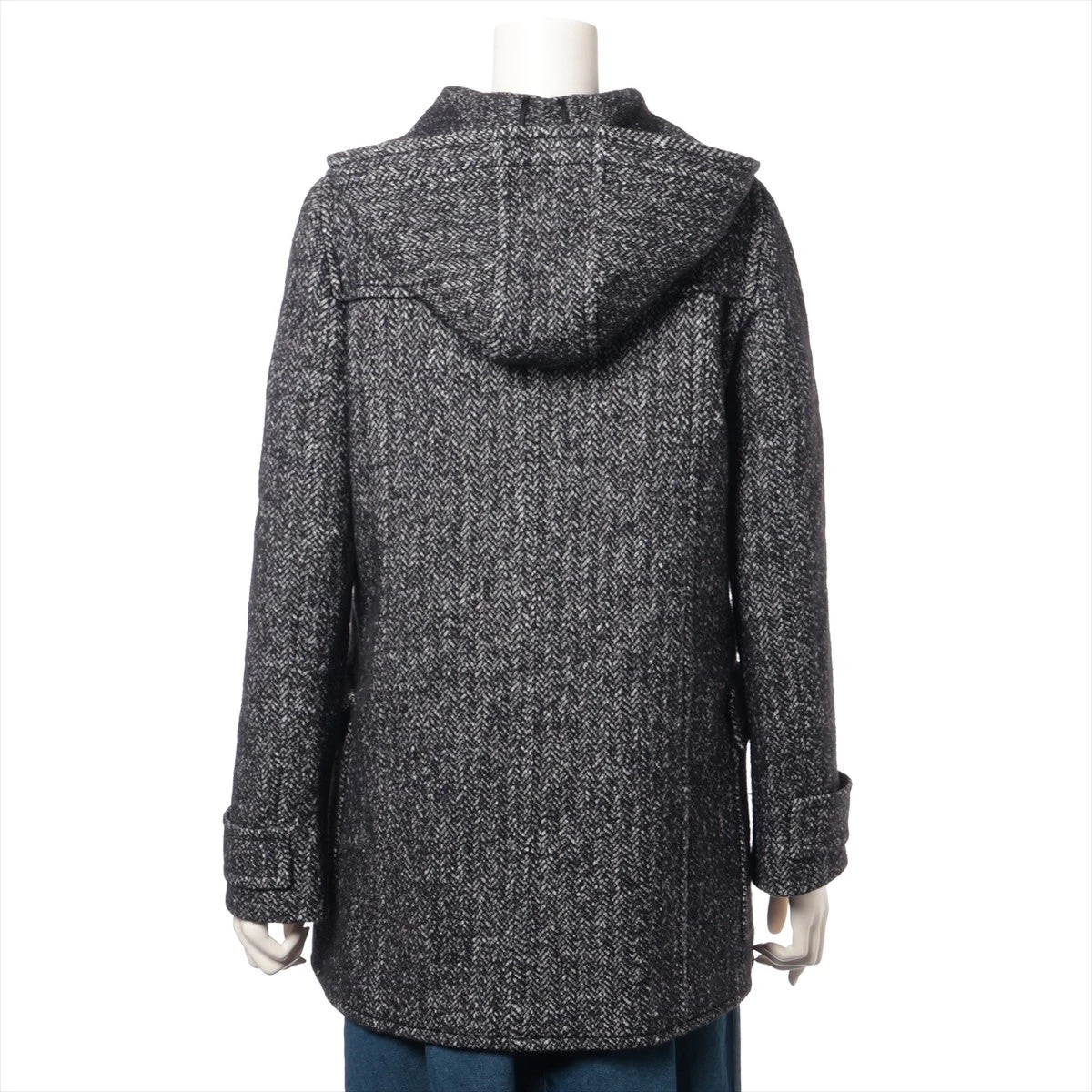 GUCCI 黒 ダッフルコート ウール製 グッチ 14年 コットン×ウール ダッフルコート 38 レディース