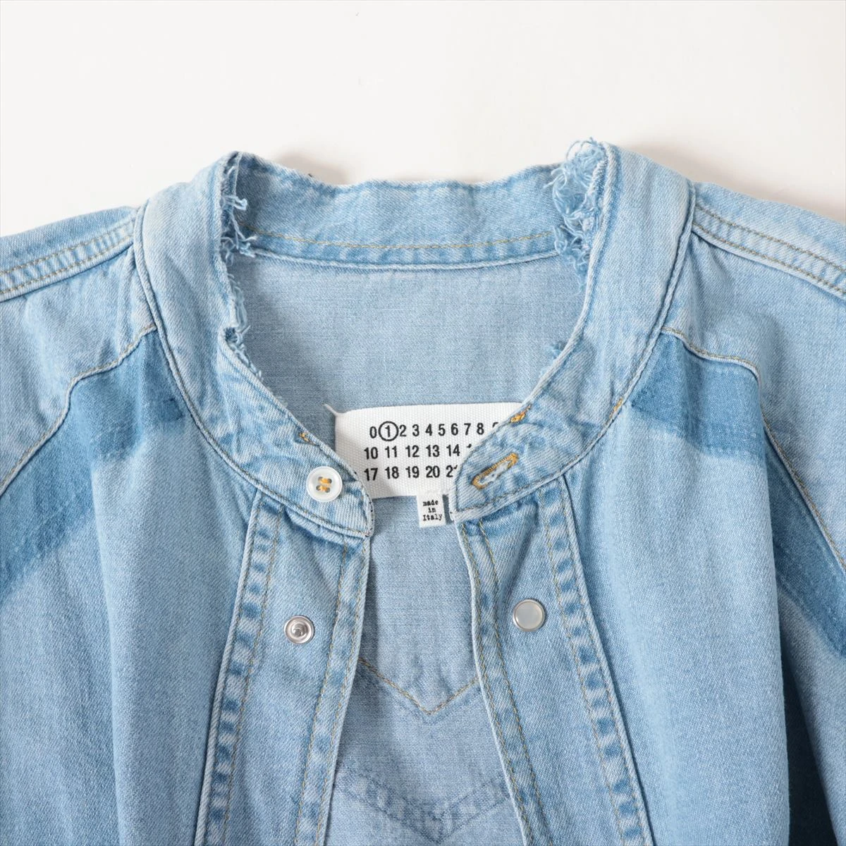 メゾンマルジェラ 22SS コットン デニムシャツ 40 メンズ ブルー