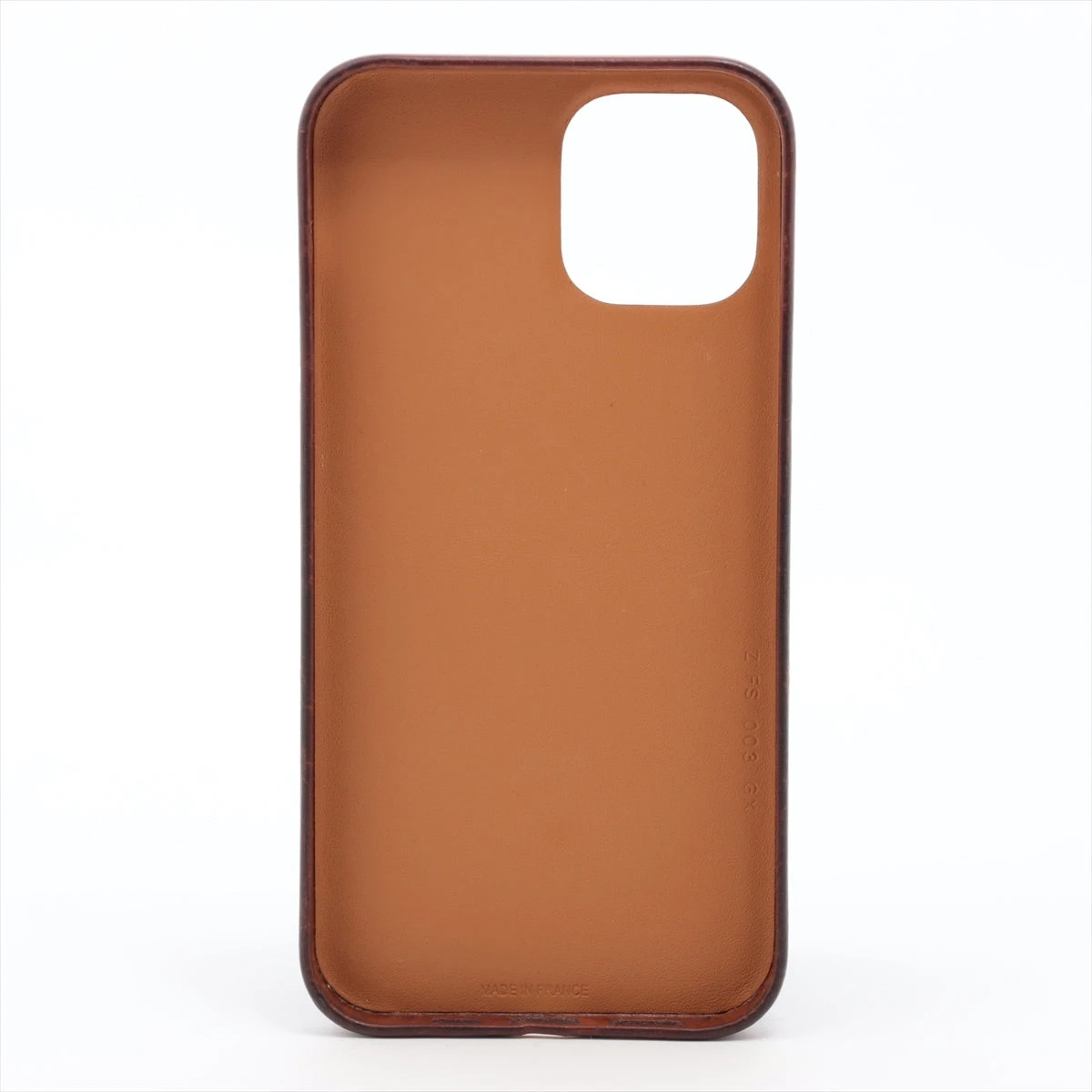 エルメス バレニア レザー iPhoneケース ブラウン Z:2021年 端子