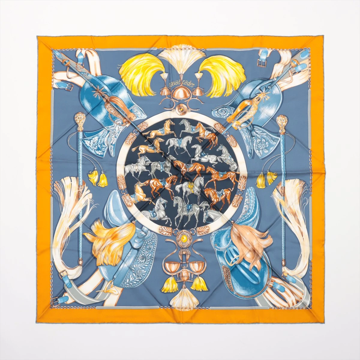 HERMESエルメス　カレ90　スカーフ　CAVAL CADES 騎馬行進 楽天市場】HERMES エルメス スカーフ カレ90 CAVAL CADES 騎馬