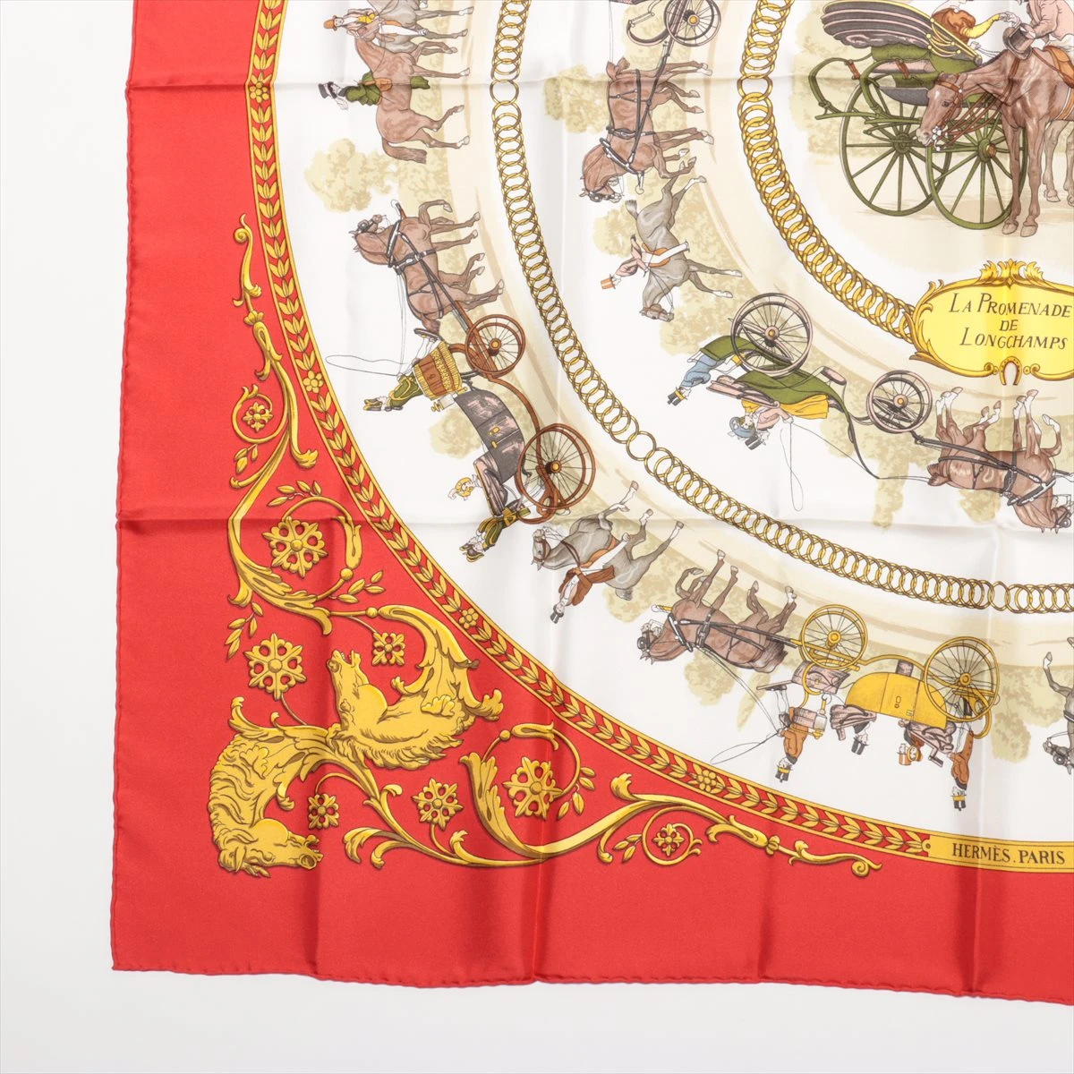 エルメス カレ90 LA PROMENADE DE LONGCHAMPS ロンシャンヘノ
