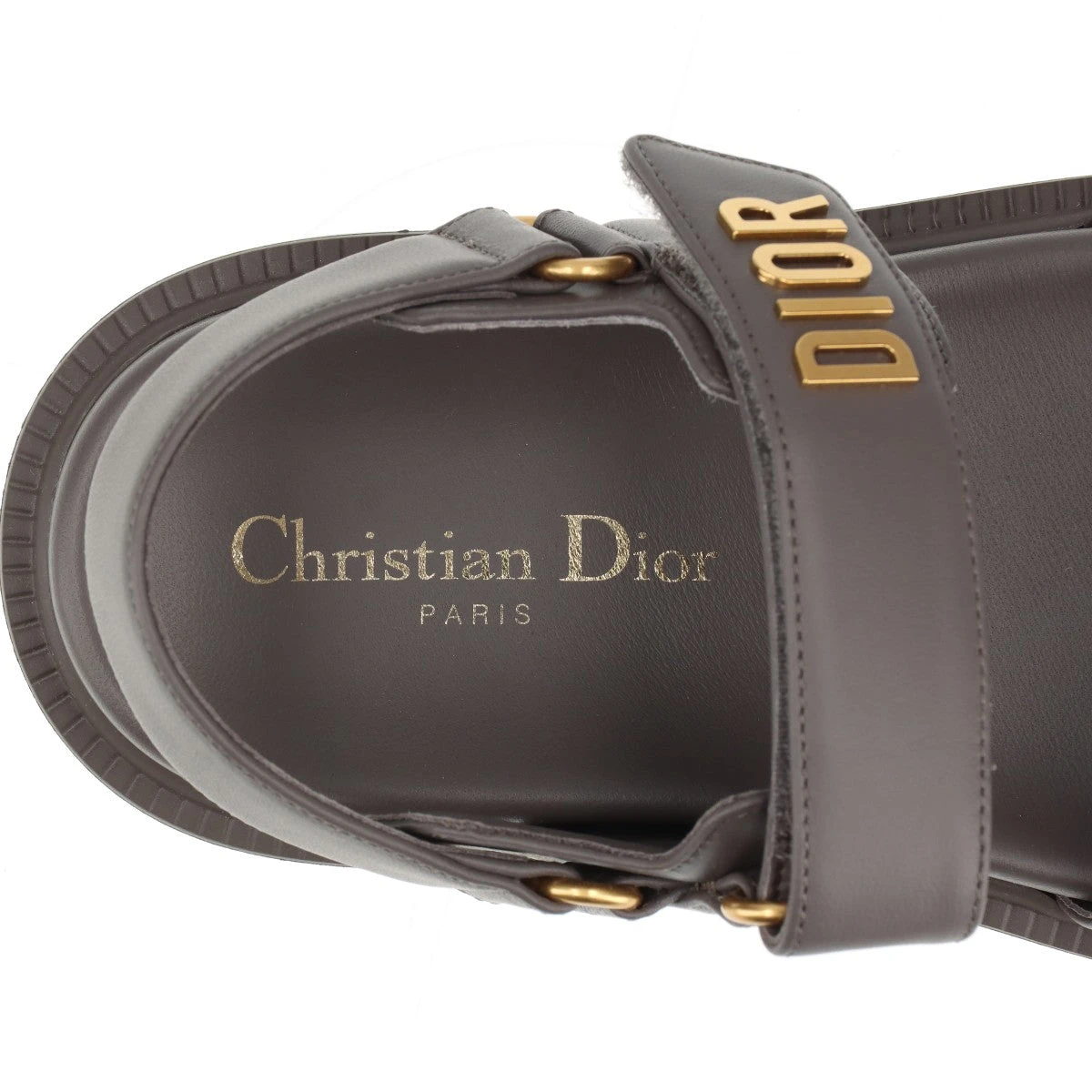 クリスチャンディオール DIORACT レザー サンダル 34 レディース
