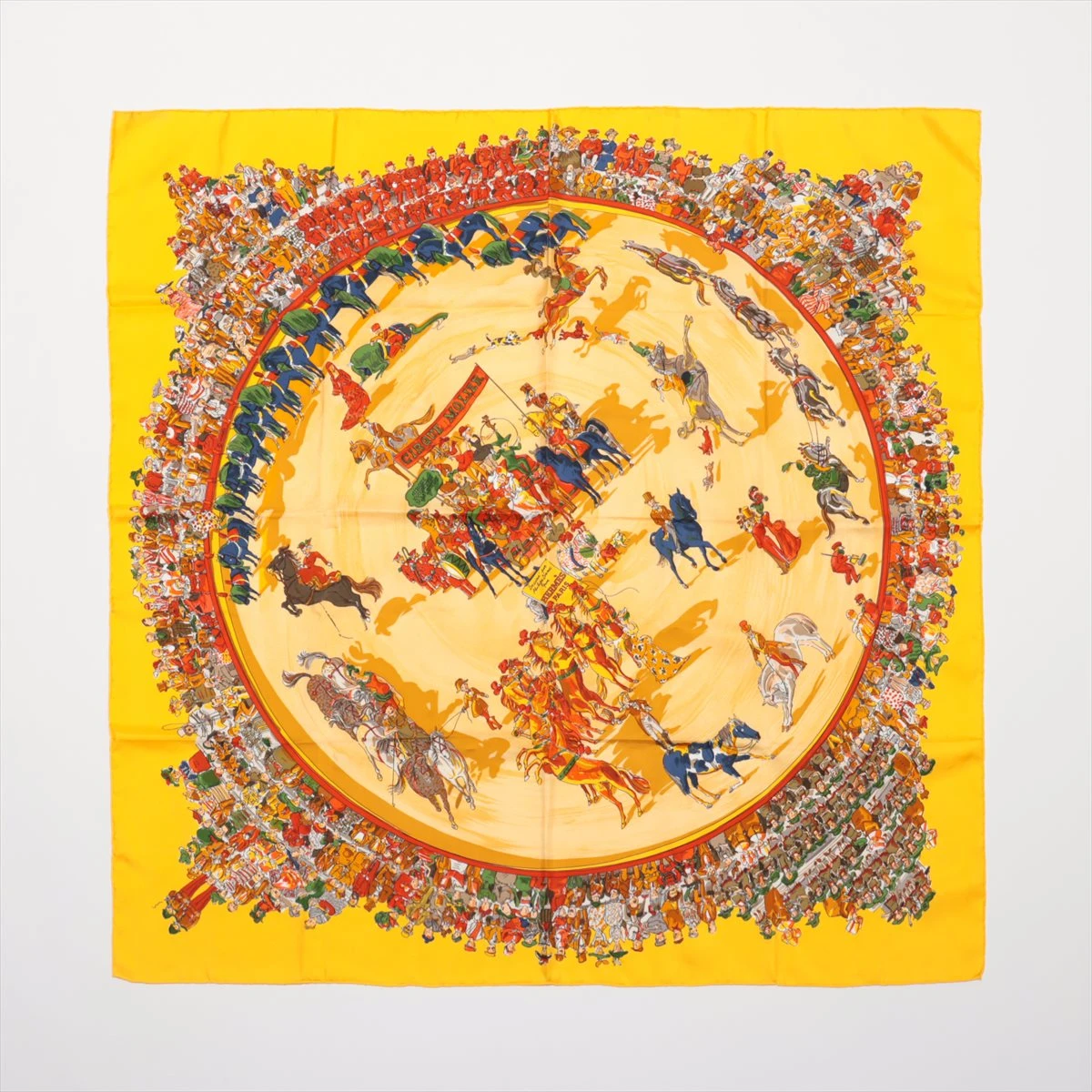 HERMES　エルメス　カレ90　CIRQUE MOLIER　モリエサーカス エルメス カレ90 CIRQUE MOLIER モリエサーカス スカーフ シルク